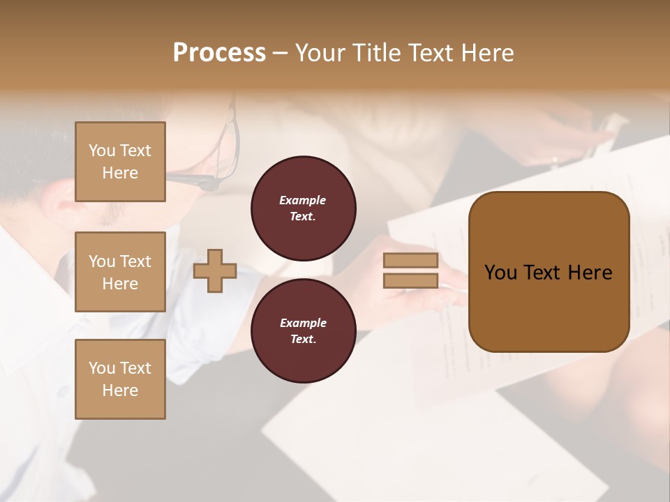 A Man Is Writing On A Piece Of Paper PowerPoint Template
