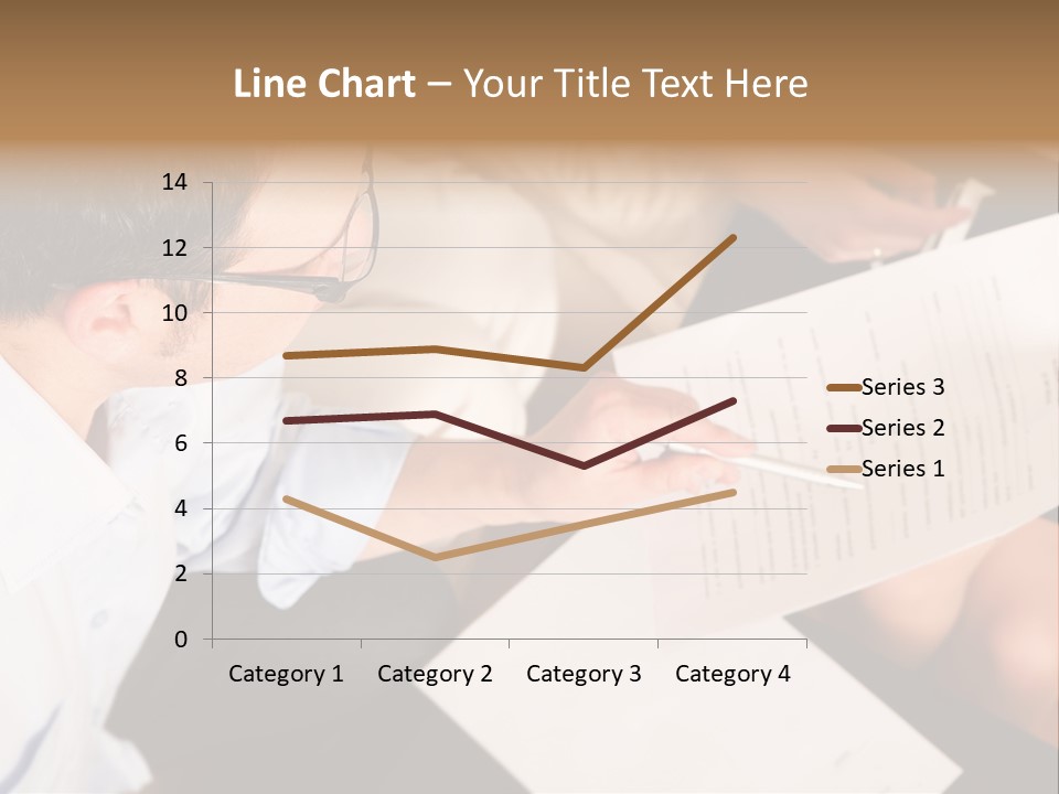 A Man Is Writing On A Piece Of Paper PowerPoint Template