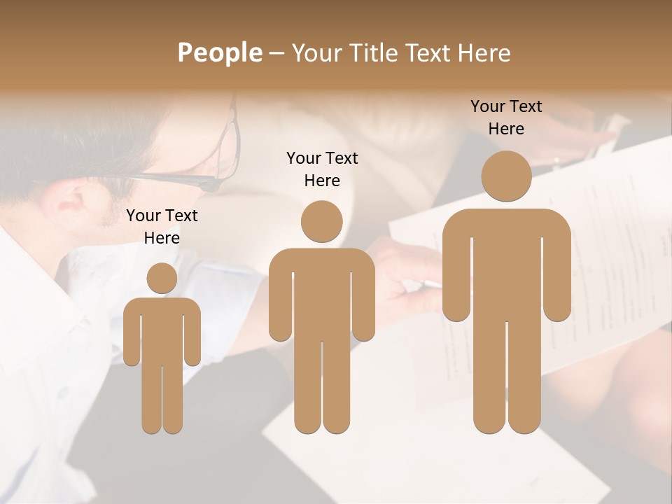 A Man Is Writing On A Piece Of Paper PowerPoint Template