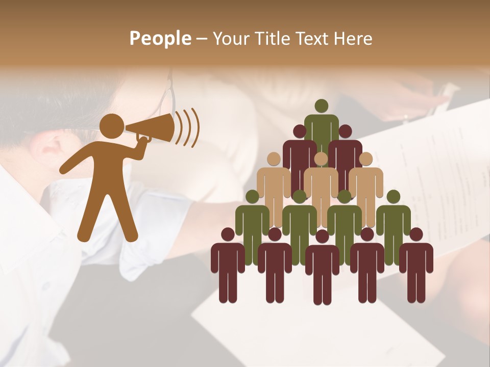 A Man Is Writing On A Piece Of Paper PowerPoint Template