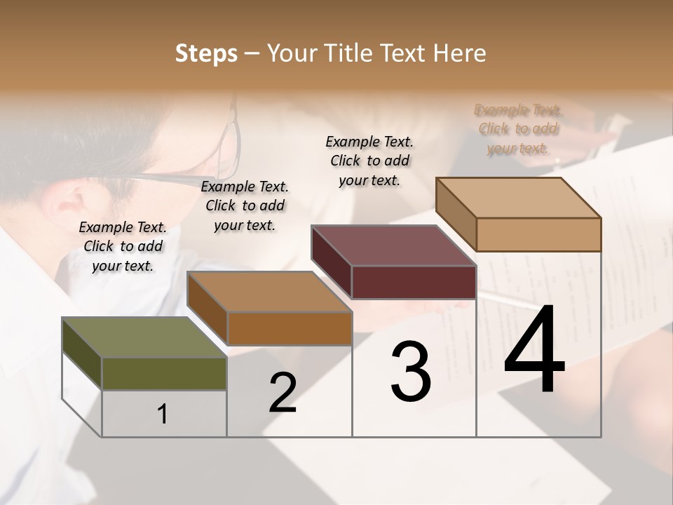 A Man Is Writing On A Piece Of Paper PowerPoint Template