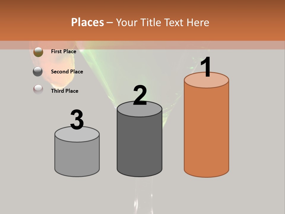 Back Lit Martini Glass With Absinthe Cocktail Decorated By Salt Rim And Tangerine Slice PowerPoint Template