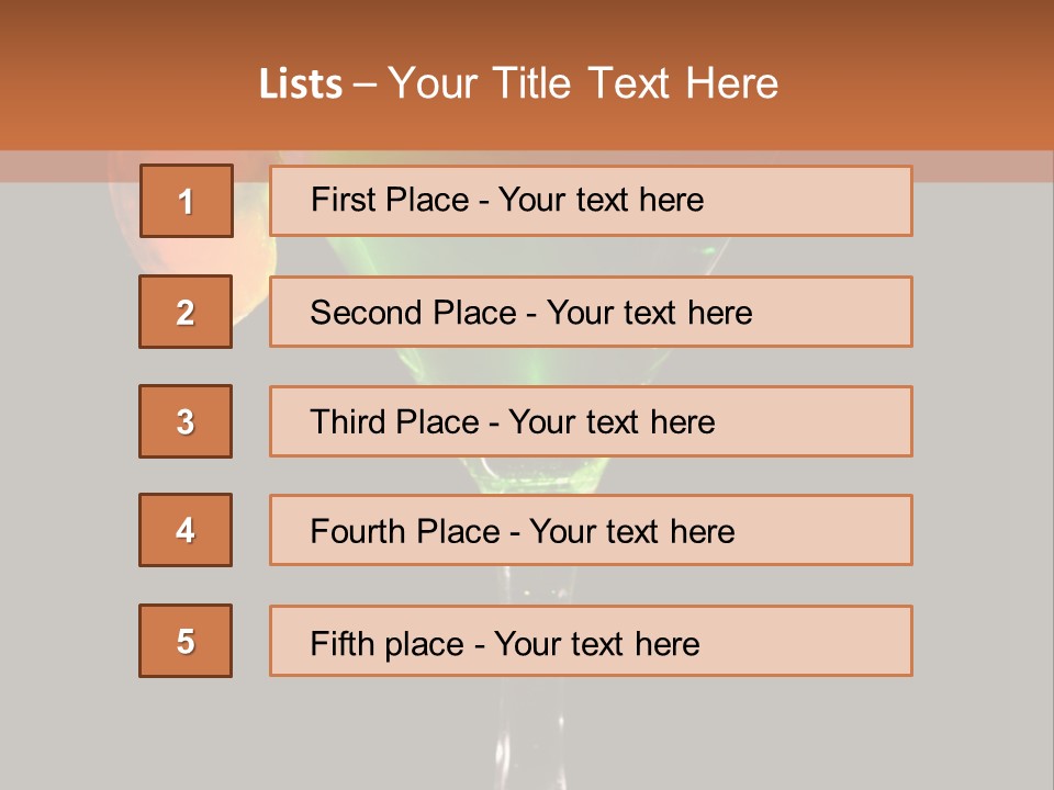 Back Lit Martini Glass With Absinthe Cocktail Decorated By Salt Rim And Tangerine Slice PowerPoint Template
