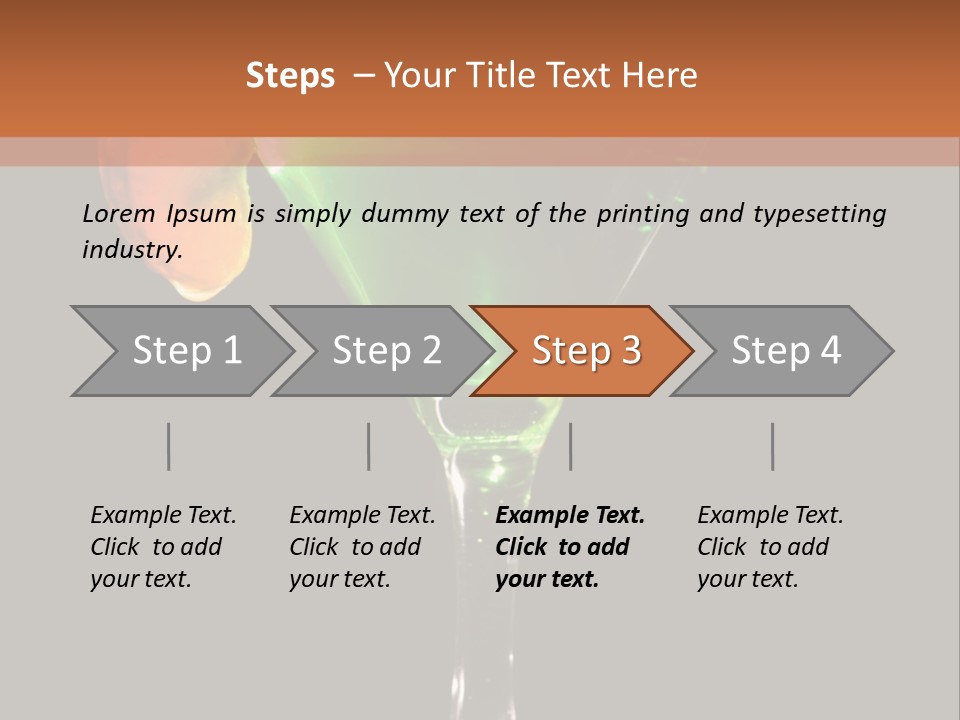 Back Lit Martini Glass With Absinthe Cocktail Decorated By Salt Rim And Tangerine Slice PowerPoint Template