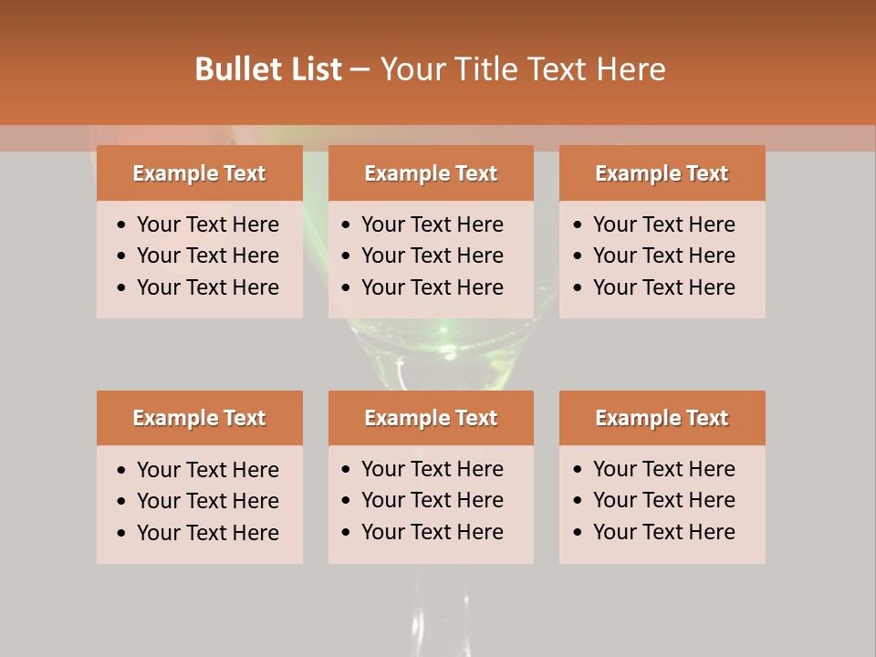 Back Lit Martini Glass With Absinthe Cocktail Decorated By Salt Rim And Tangerine Slice PowerPoint Template