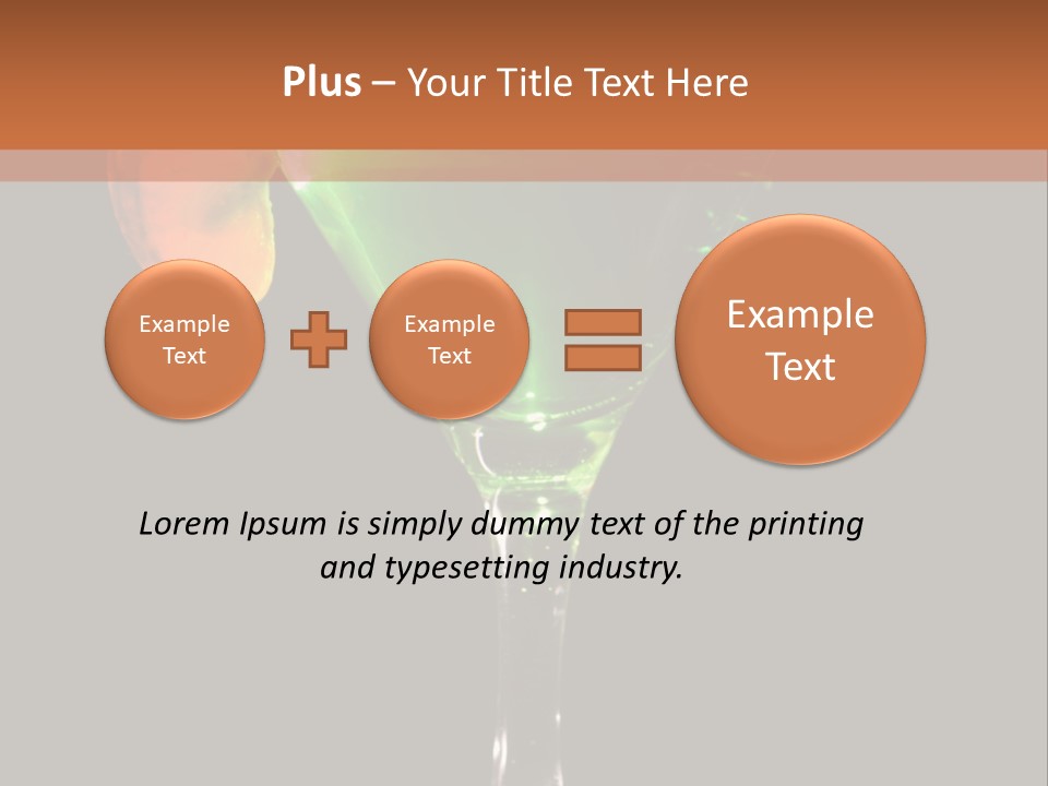 Back Lit Martini Glass With Absinthe Cocktail Decorated By Salt Rim And Tangerine Slice PowerPoint Template