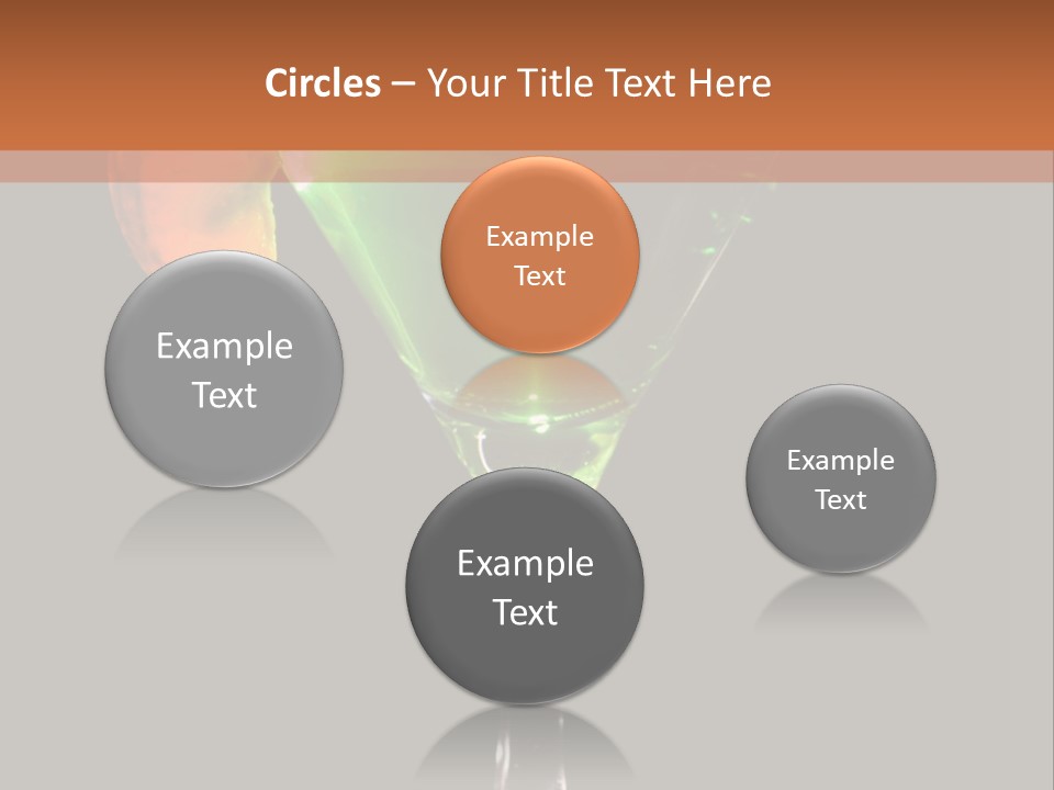 Back Lit Martini Glass With Absinthe Cocktail Decorated By Salt Rim And Tangerine Slice PowerPoint Template