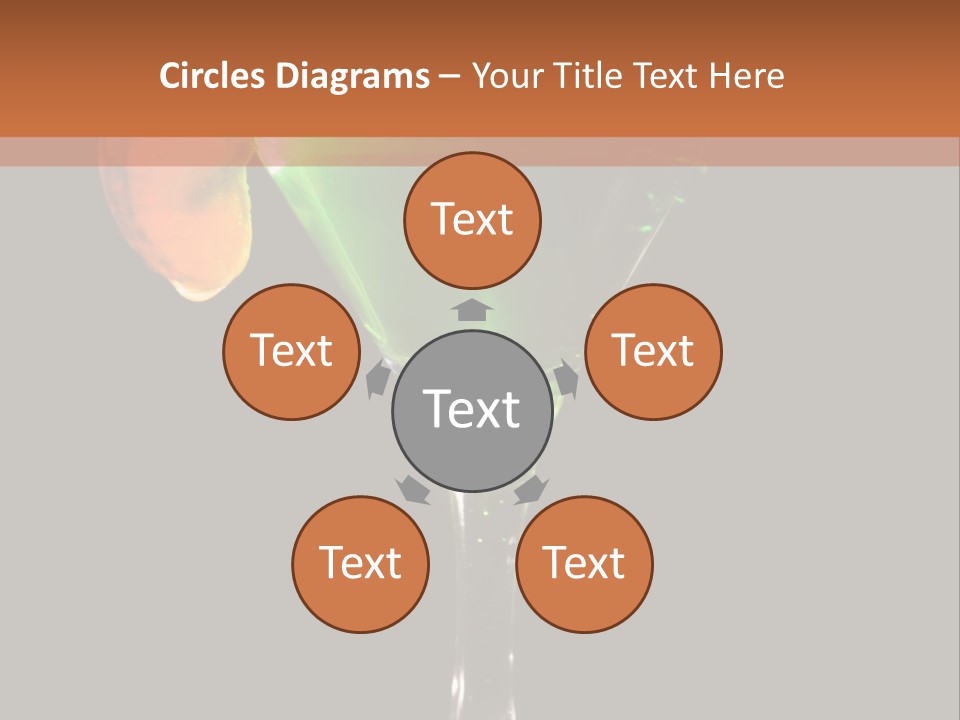 Back Lit Martini Glass With Absinthe Cocktail Decorated By Salt Rim And Tangerine Slice PowerPoint Template