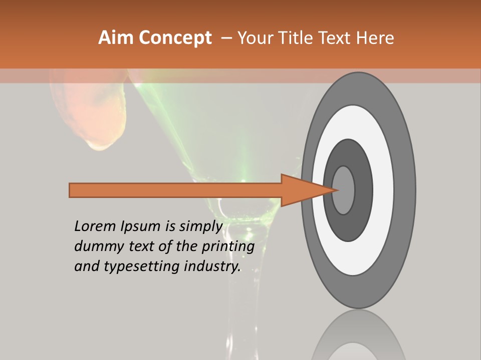 Back Lit Martini Glass With Absinthe Cocktail Decorated By Salt Rim And Tangerine Slice PowerPoint Template