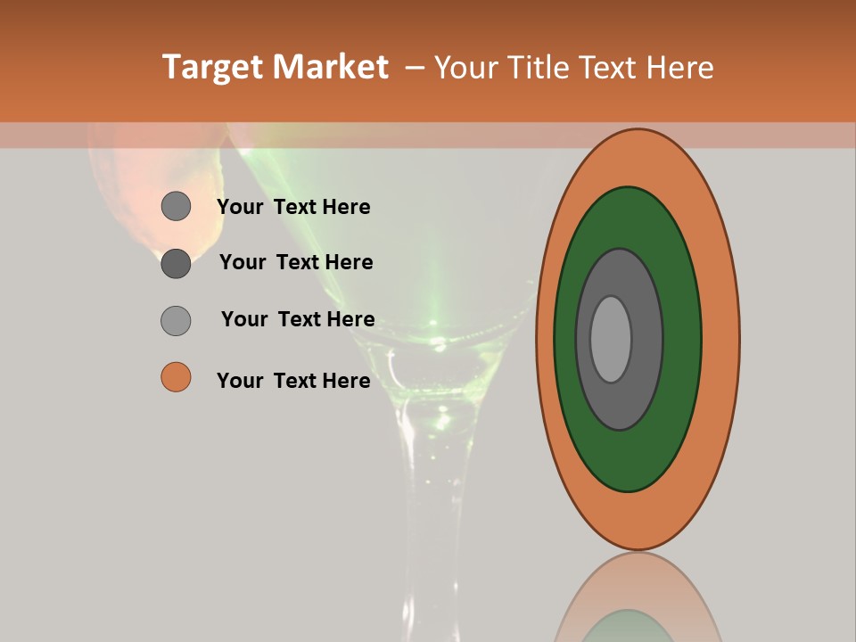 Back Lit Martini Glass With Absinthe Cocktail Decorated By Salt Rim And Tangerine Slice PowerPoint Template