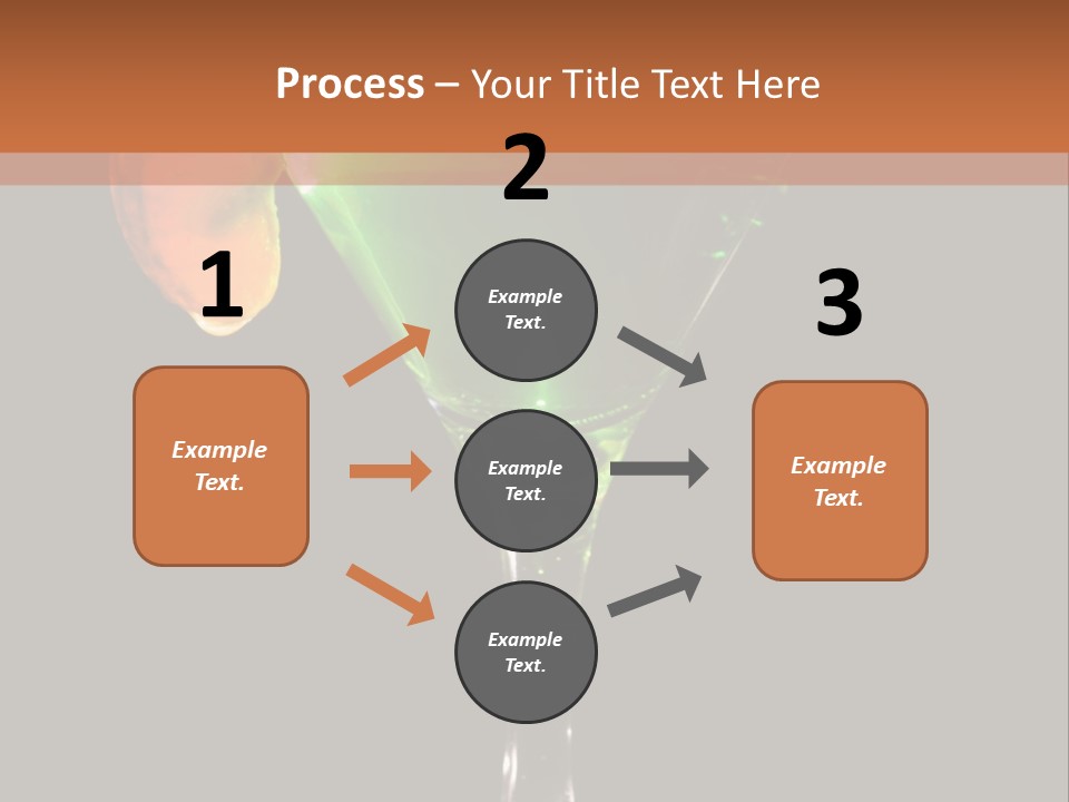 Back Lit Martini Glass With Absinthe Cocktail Decorated By Salt Rim And Tangerine Slice PowerPoint Template
