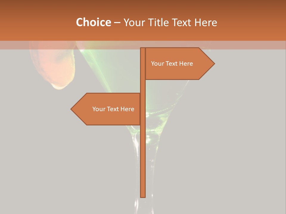 Back Lit Martini Glass With Absinthe Cocktail Decorated By Salt Rim And Tangerine Slice PowerPoint Template