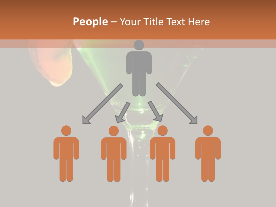 Back Lit Martini Glass With Absinthe Cocktail Decorated By Salt Rim And Tangerine Slice PowerPoint Template