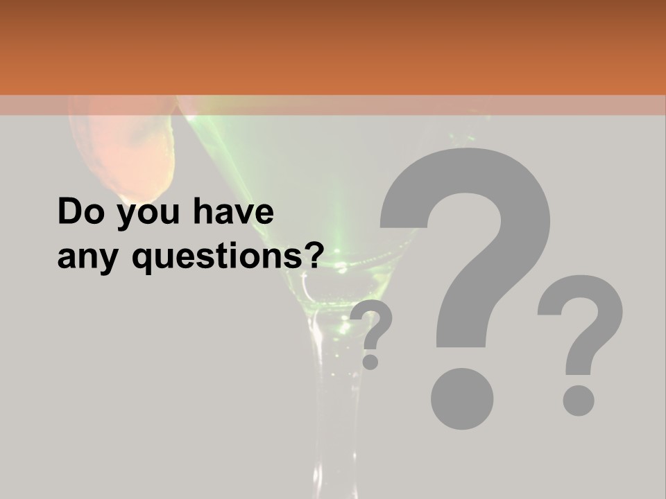 Back Lit Martini Glass With Absinthe Cocktail Decorated By Salt Rim And Tangerine Slice PowerPoint Template