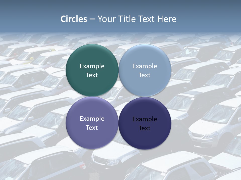 New Cars At Port PowerPoint Template