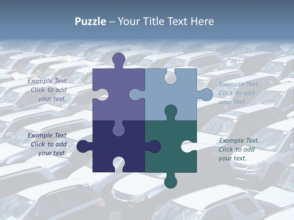 New Cars At Port PowerPoint Template