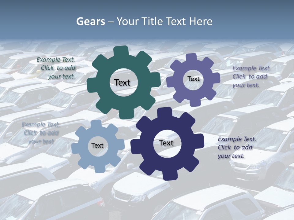 New Cars At Port PowerPoint Template