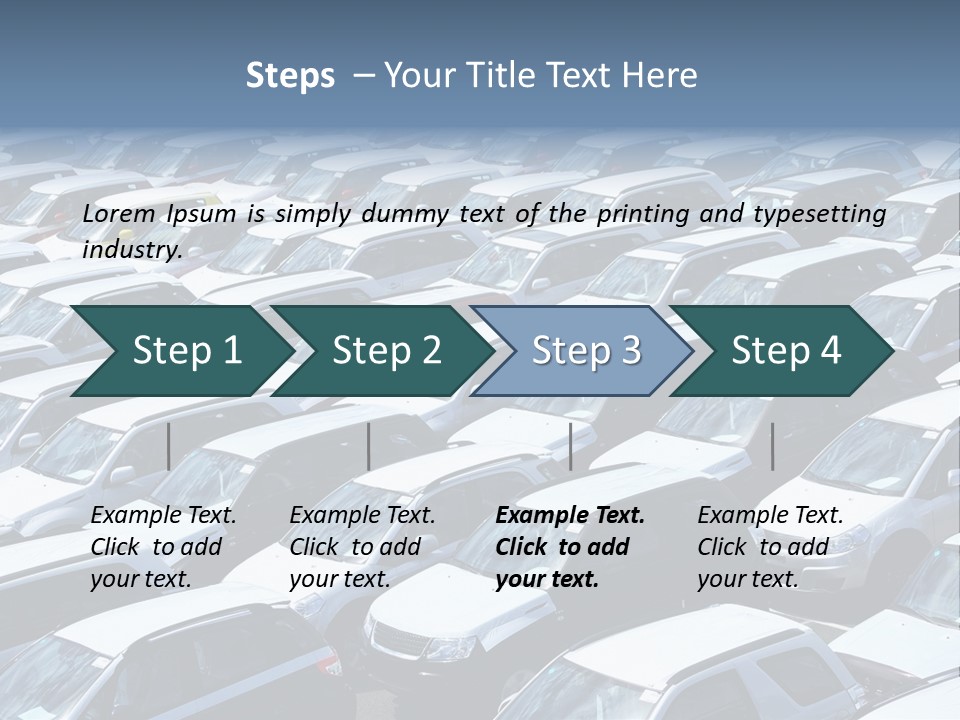 New Cars At Port PowerPoint Template