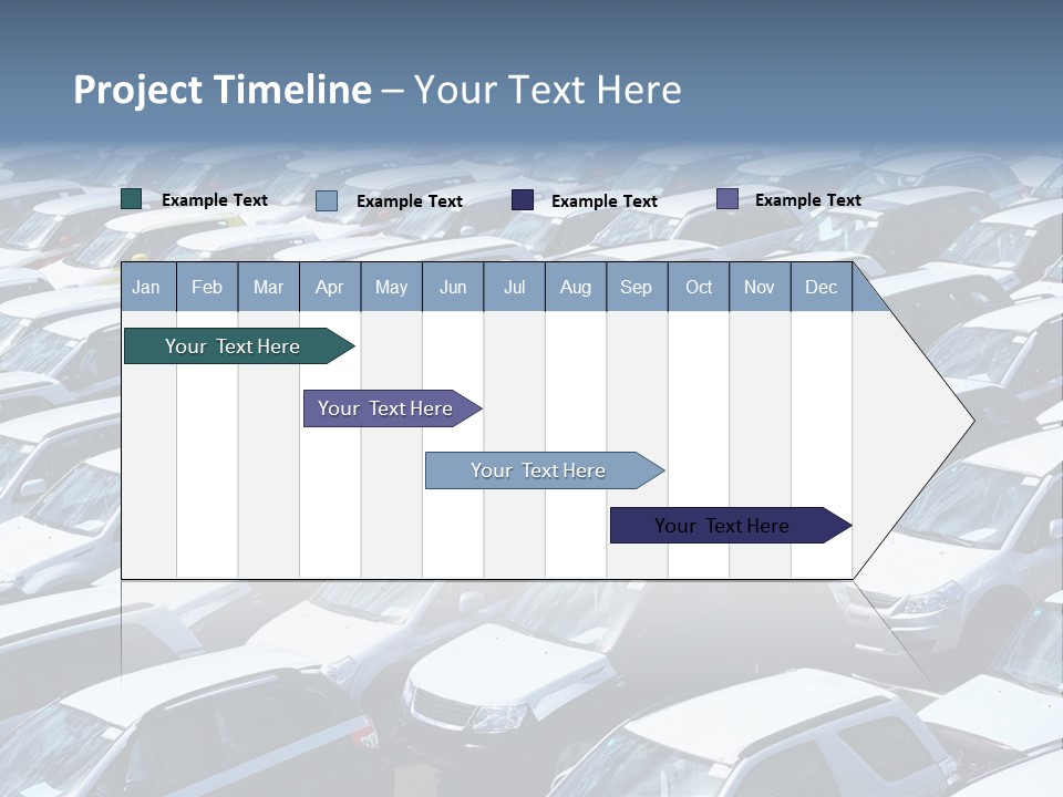 New Cars At Port PowerPoint Template