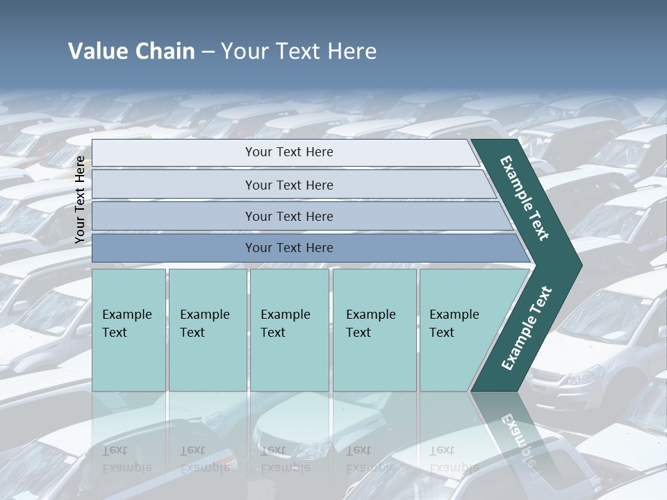 New Cars At Port PowerPoint Template