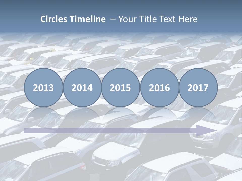 New Cars At Port PowerPoint Template