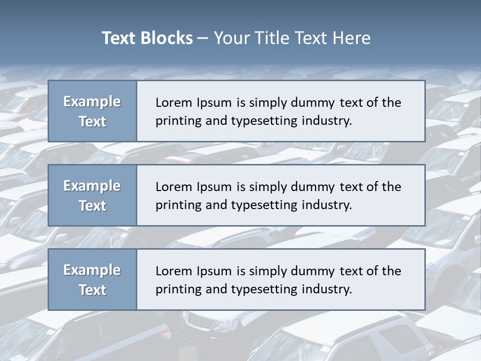 New Cars At Port PowerPoint Template