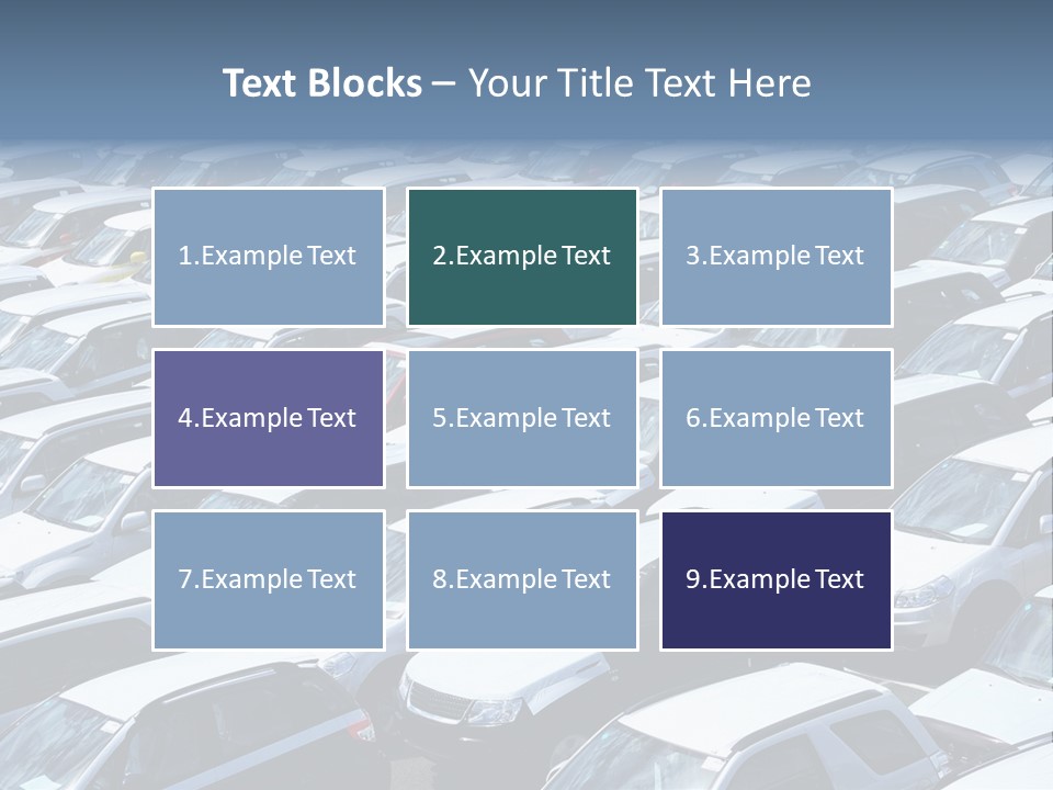 New Cars At Port PowerPoint Template