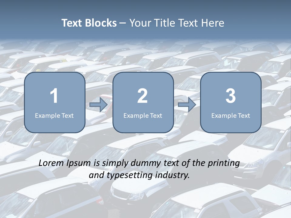 New Cars At Port PowerPoint Template