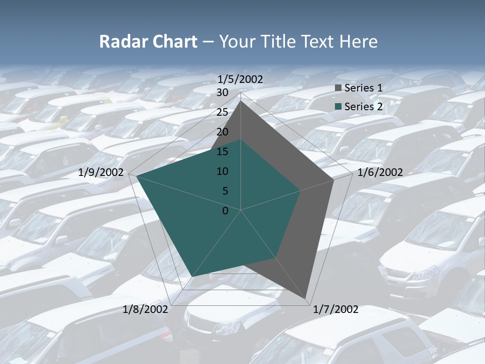 New Cars At Port PowerPoint Template
