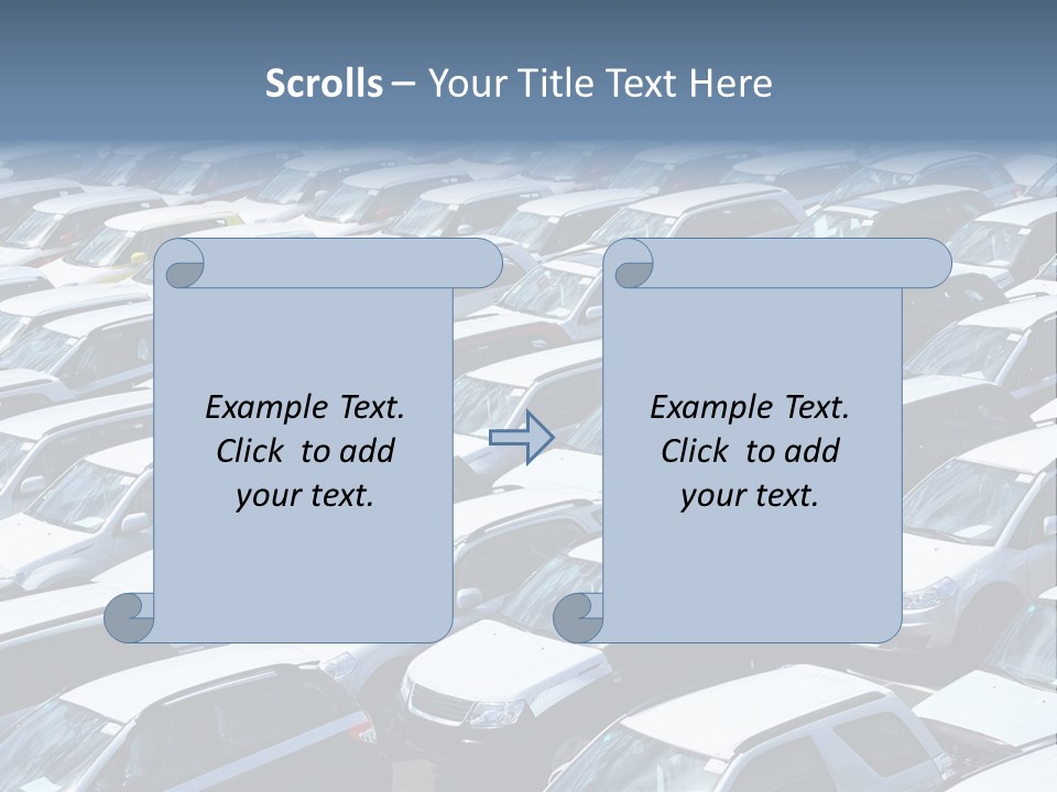 New Cars At Port PowerPoint Template