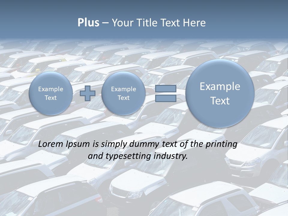 New Cars At Port PowerPoint Template