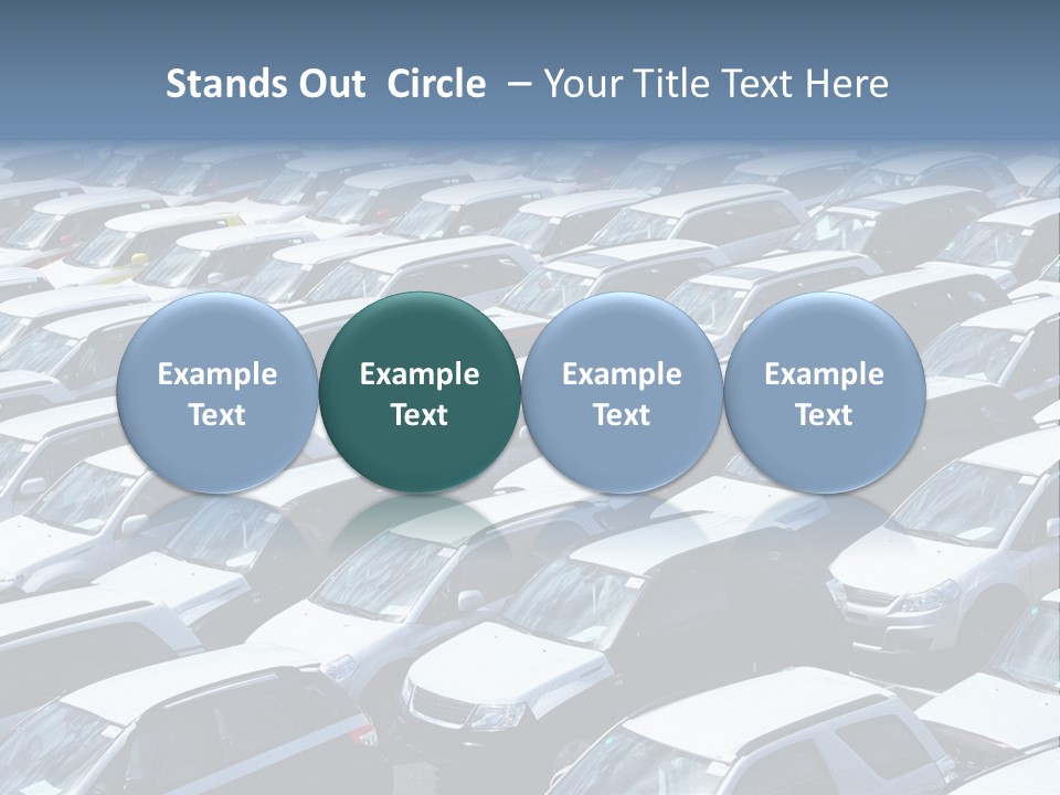 New Cars At Port PowerPoint Template