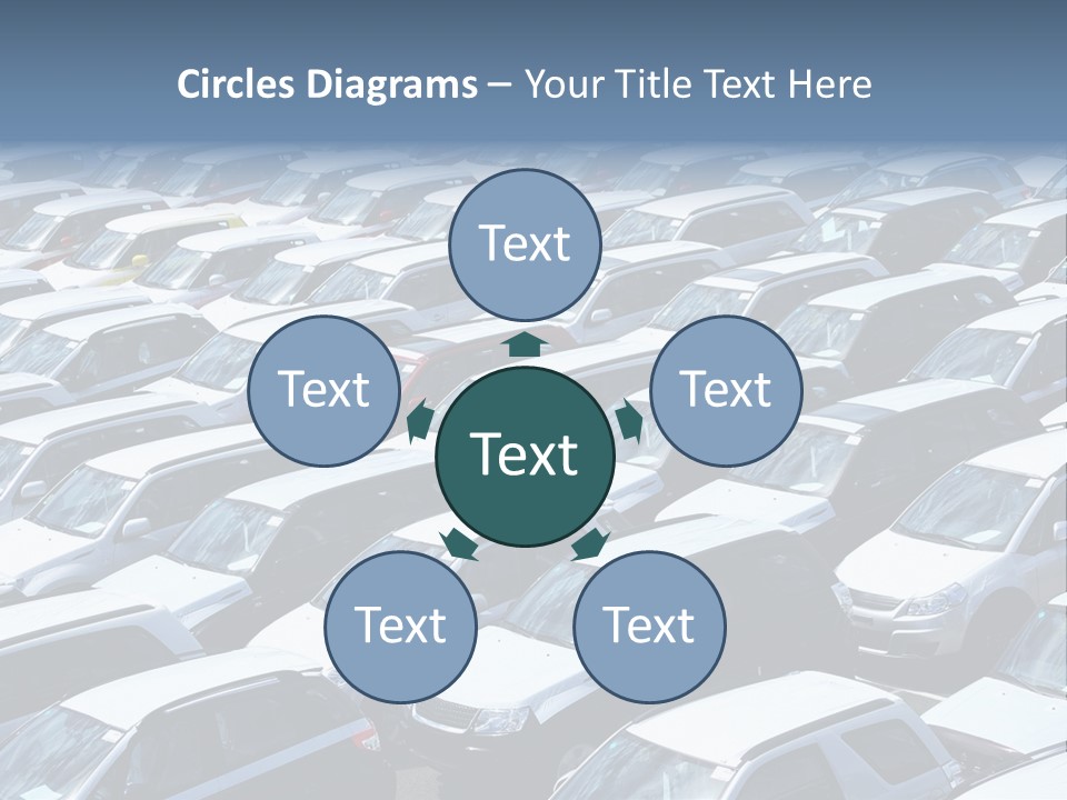 New Cars At Port PowerPoint Template