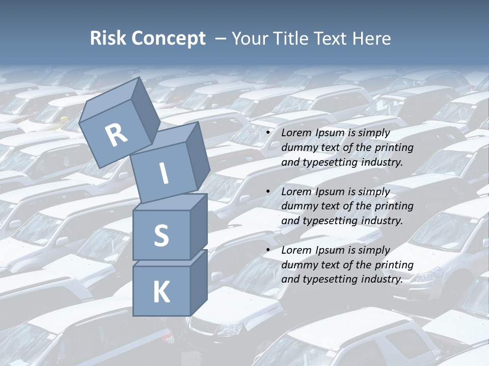 New Cars At Port PowerPoint Template