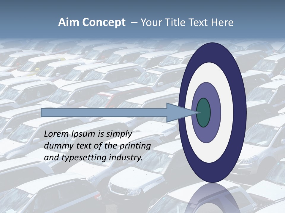 New Cars At Port PowerPoint Template