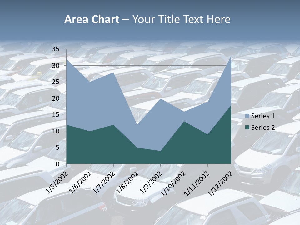 New Cars At Port PowerPoint Template