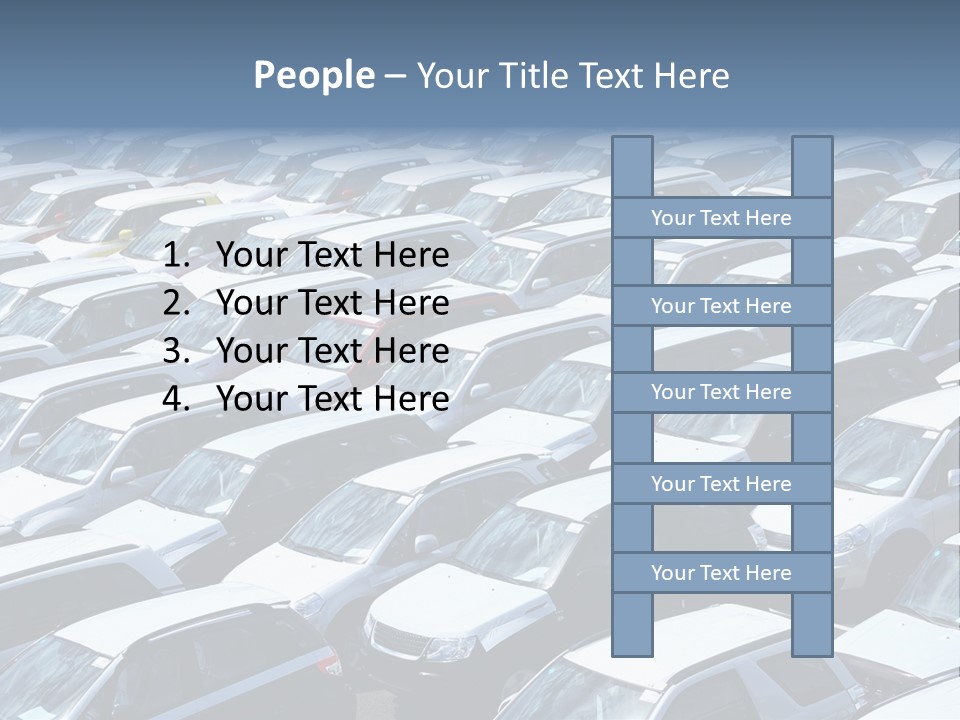 New Cars At Port PowerPoint Template