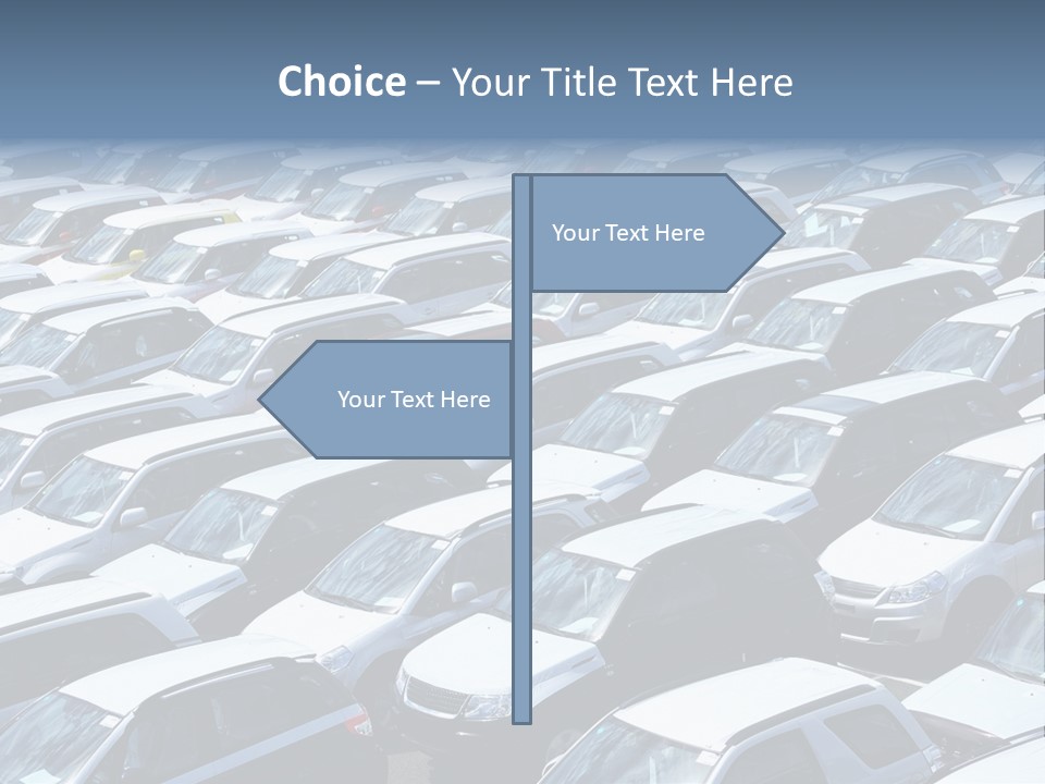 New Cars At Port PowerPoint Template