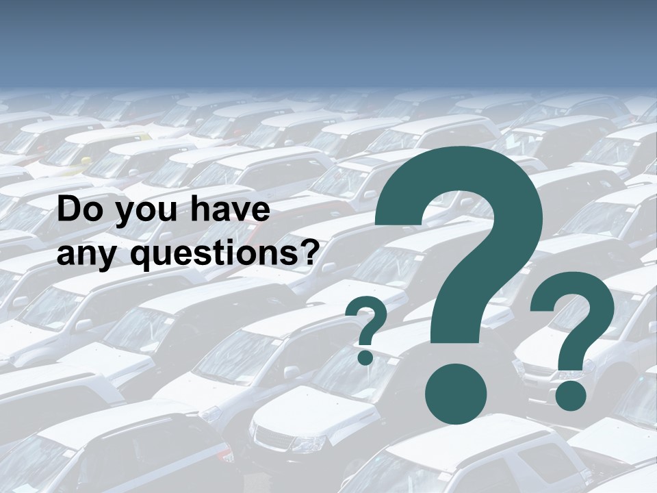 New Cars At Port PowerPoint Template