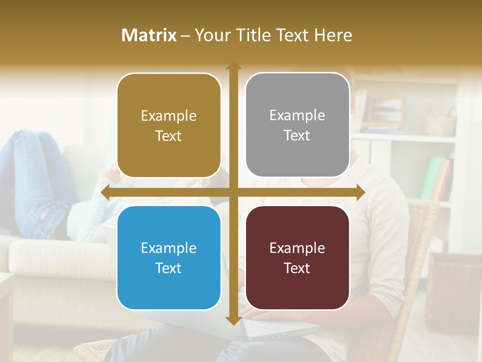 Beautiful Girl Is Using Headset, Isolated On White PowerPoint Template