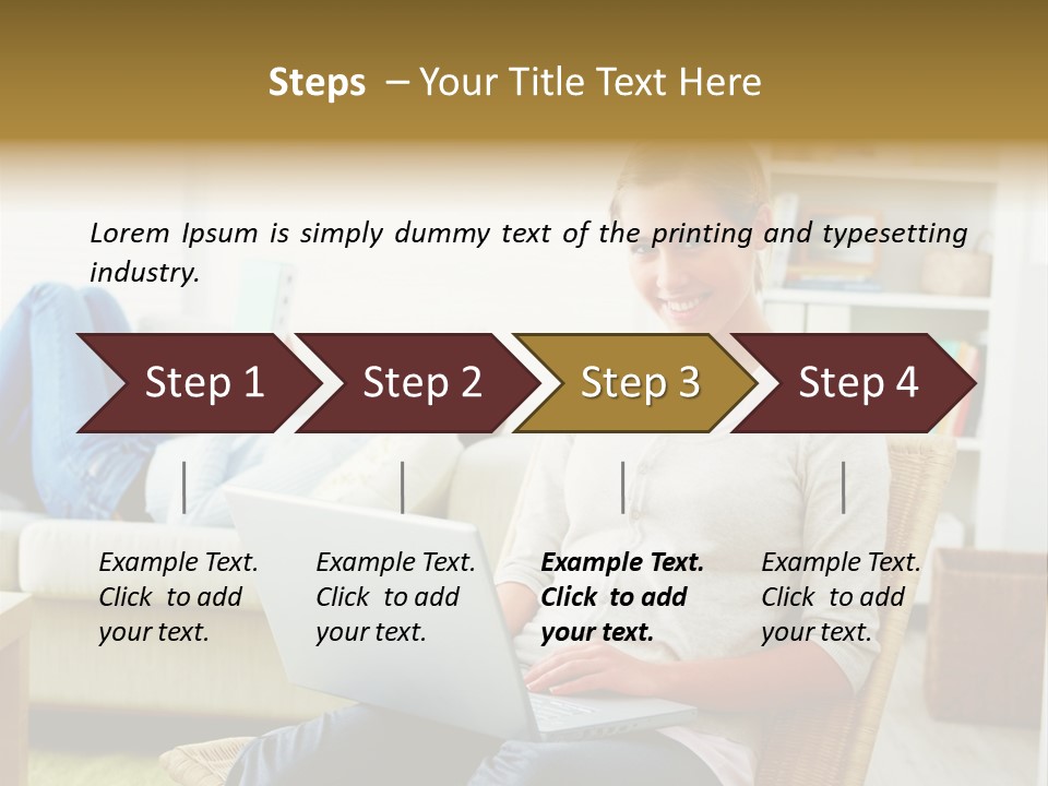 Beautiful Girl Is Using Headset, Isolated On White PowerPoint Template