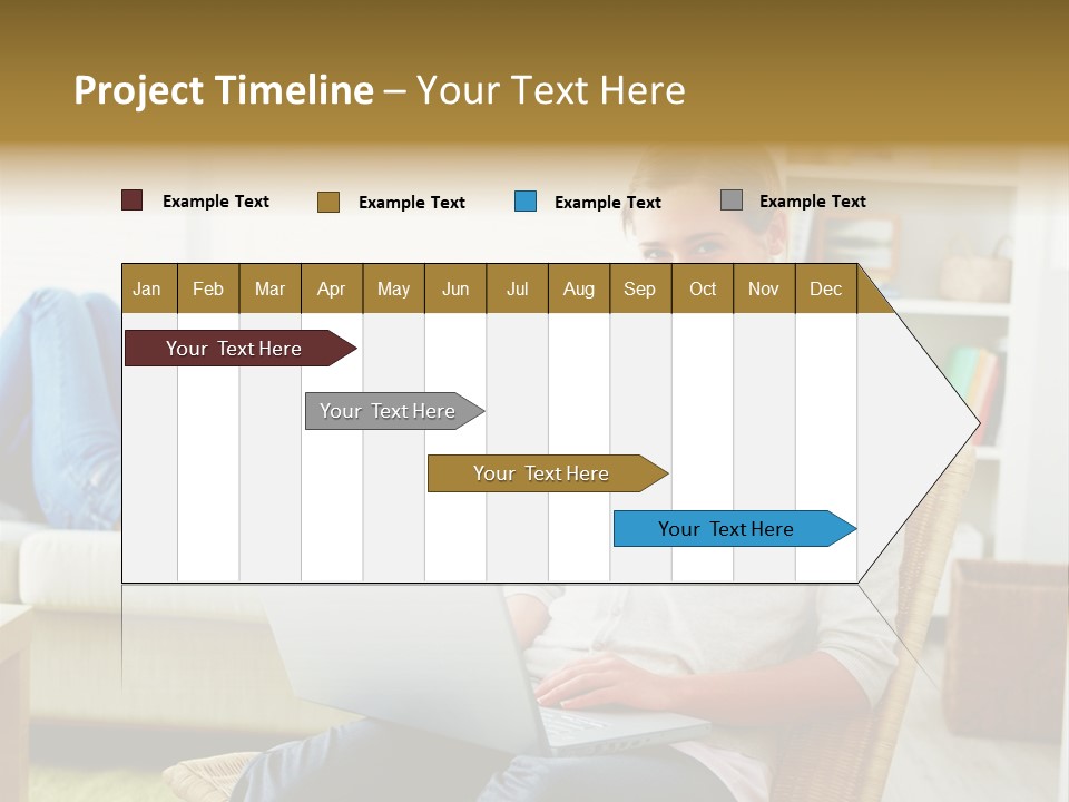 Beautiful Girl Is Using Headset, Isolated On White PowerPoint Template