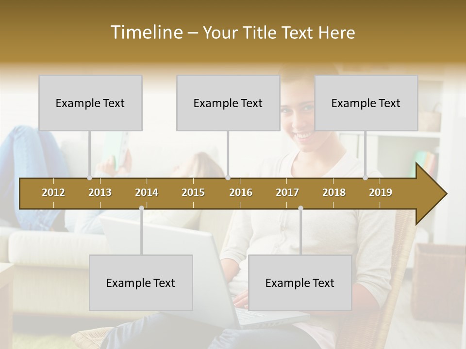 Beautiful Girl Is Using Headset, Isolated On White PowerPoint Template