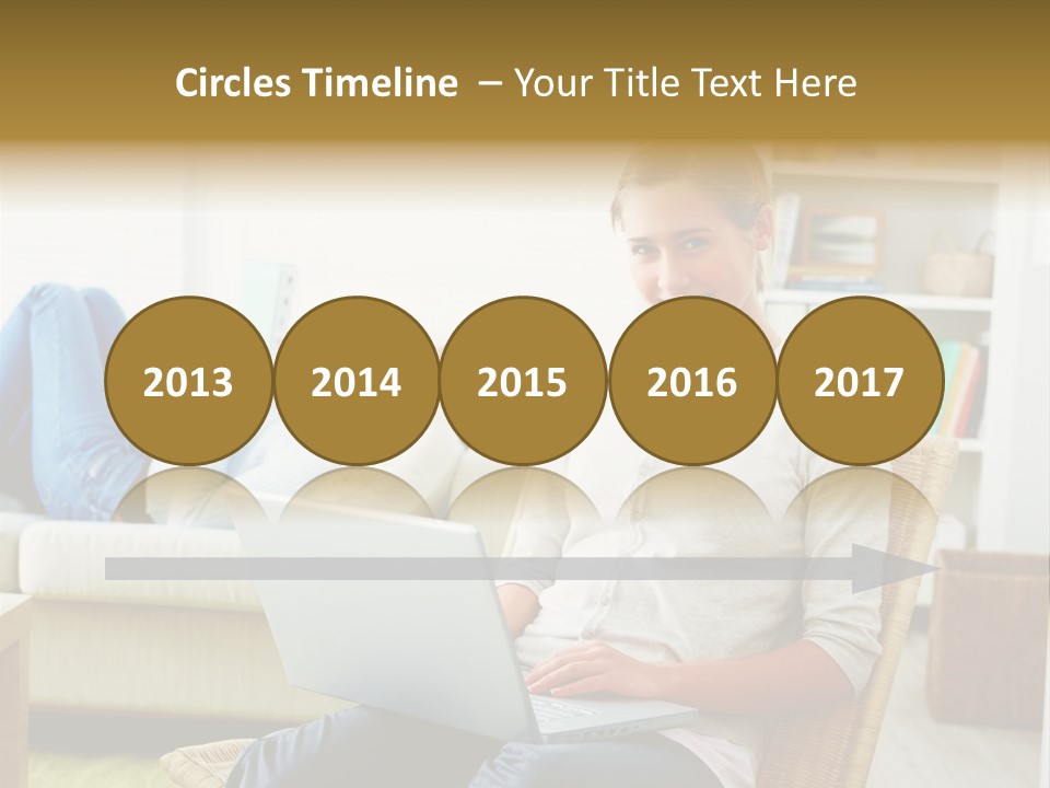 Beautiful Girl Is Using Headset, Isolated On White PowerPoint Template