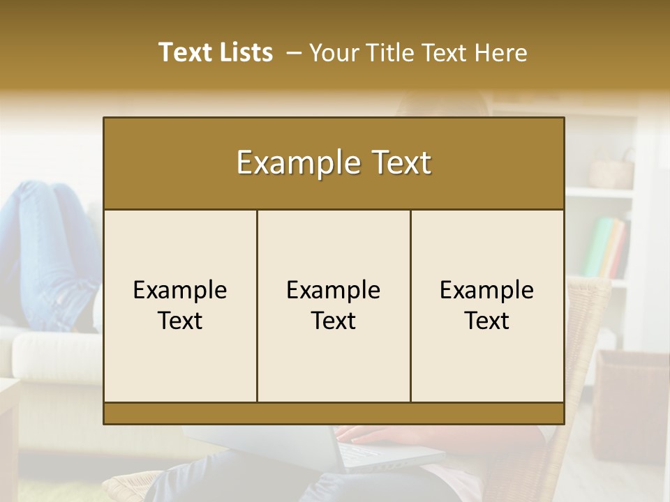 Beautiful Girl Is Using Headset, Isolated On White PowerPoint Template