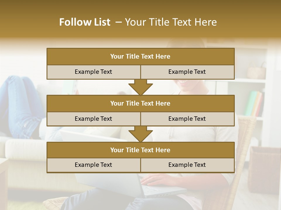 Beautiful Girl Is Using Headset, Isolated On White PowerPoint Template