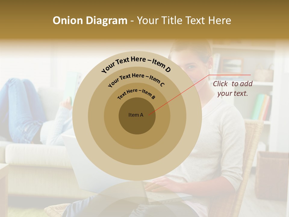 Beautiful Girl Is Using Headset, Isolated On White PowerPoint Template