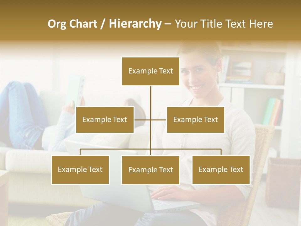 Beautiful Girl Is Using Headset, Isolated On White PowerPoint Template