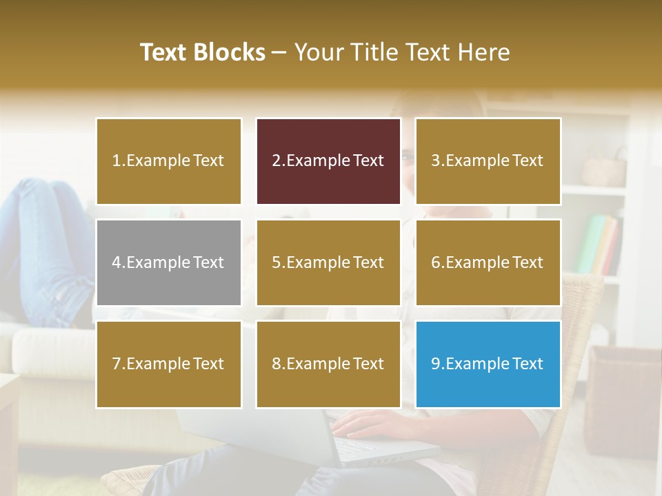 Beautiful Girl Is Using Headset, Isolated On White PowerPoint Template