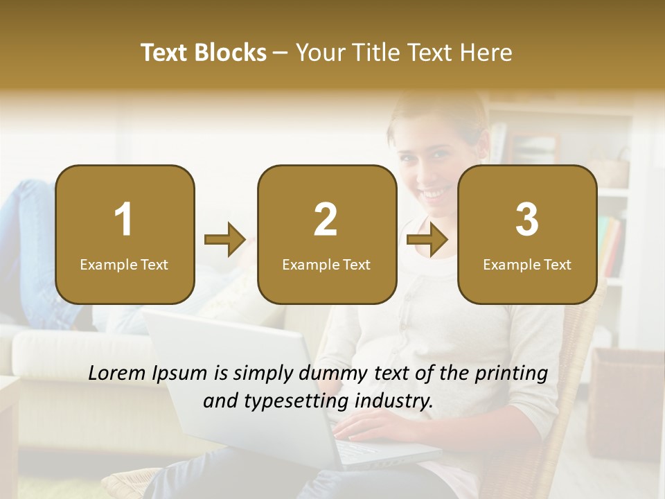 Beautiful Girl Is Using Headset, Isolated On White PowerPoint Template